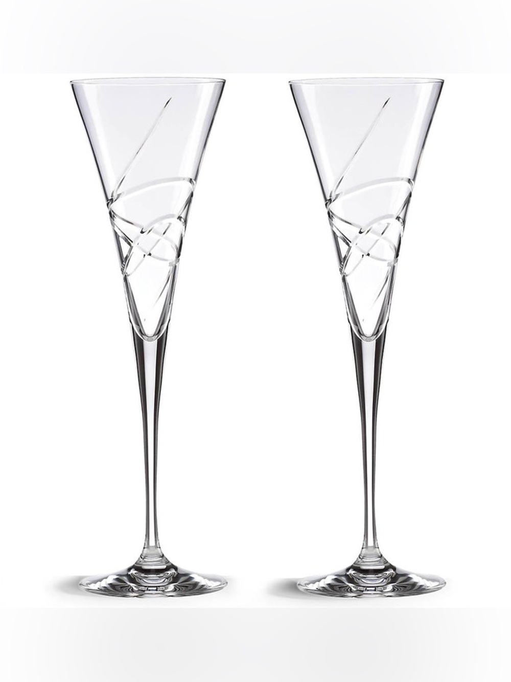 Lenox Adorn Crystal 2-Piece Toasting Flute Set - Clear